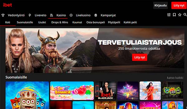 iBet kasino etusivu