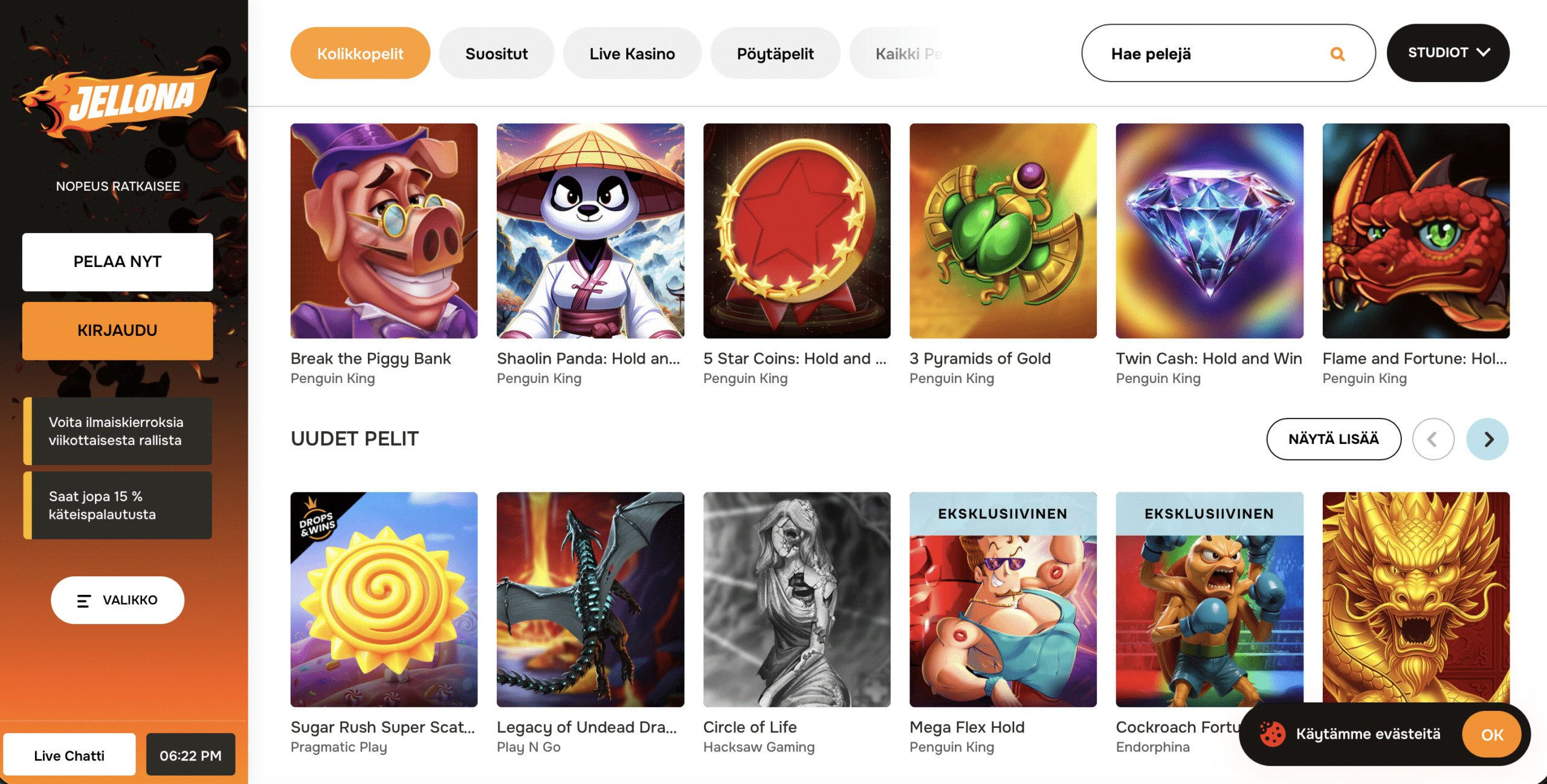 Jellona casino arvostelu