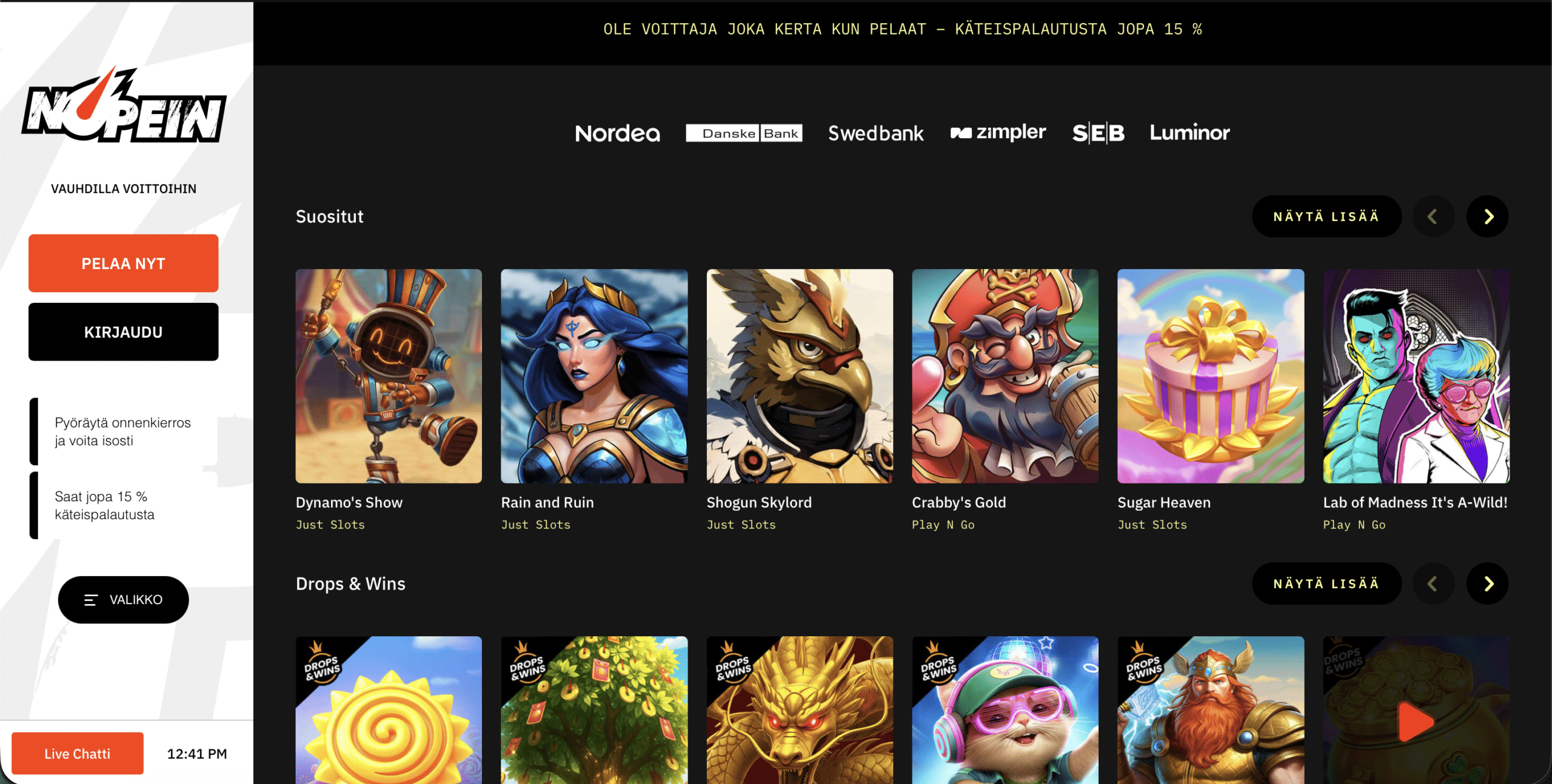 Nopein top 10 nettikasinot