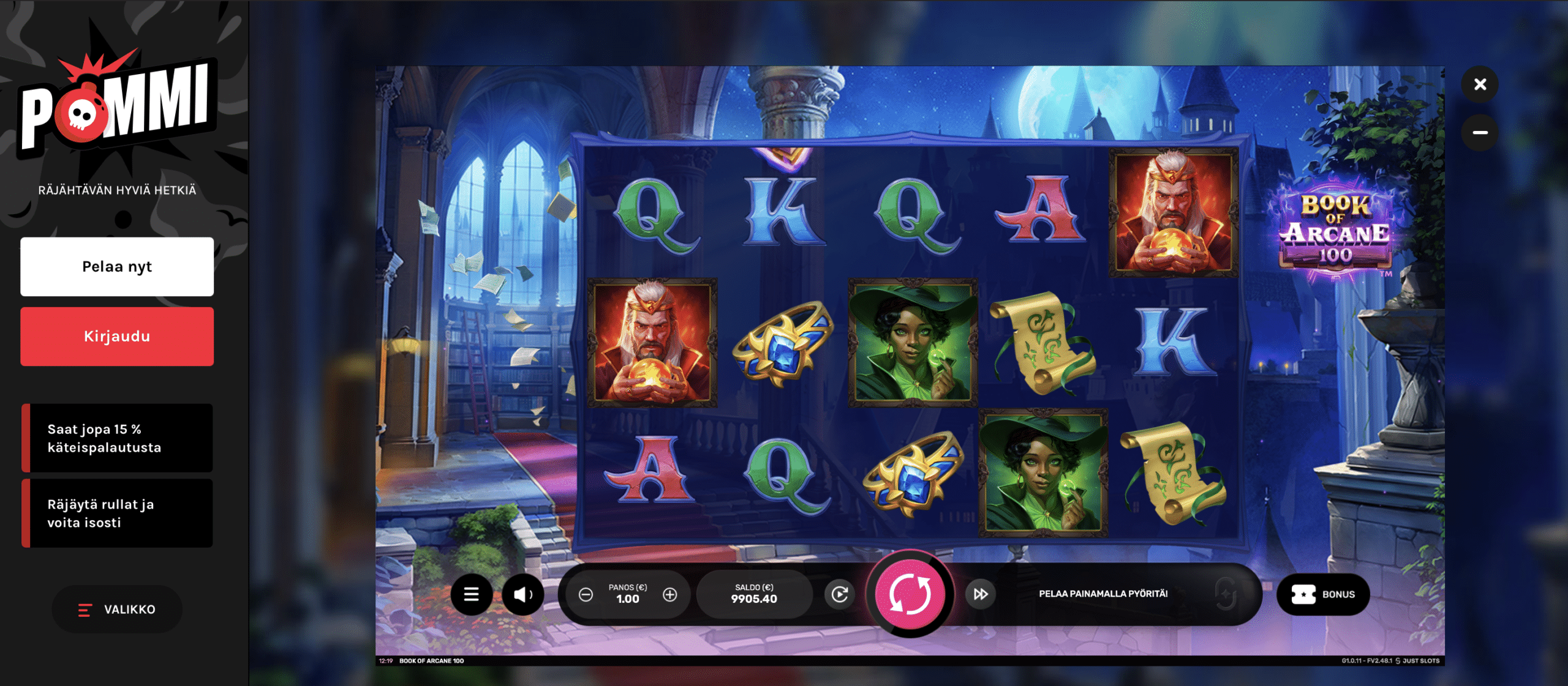 Pommi kasino arvostelu