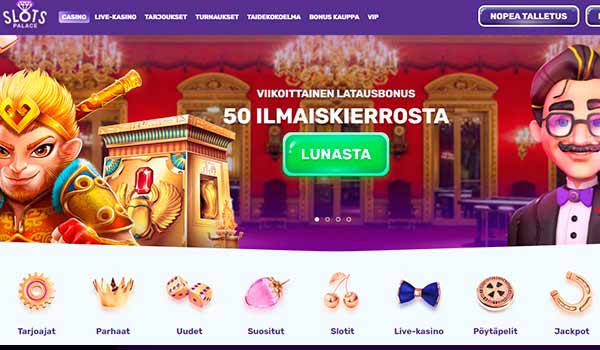 SlotsPalace etusiva